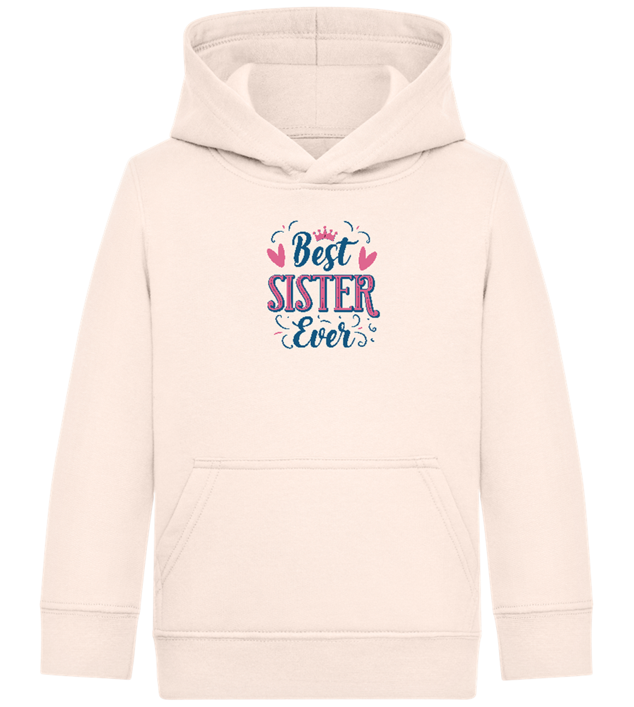 Best Sister Design - Comfort Kids Hoodie_LIGHT PEACH ROSE_front