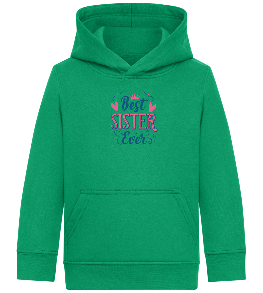 Best Sister Design - Comfort Kids Hoodie_MEADOW GREEN_front