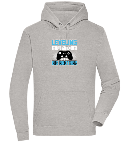 Leveling Up To Big Brother Design - Premium unisex hoodie_ORION GREY II_front