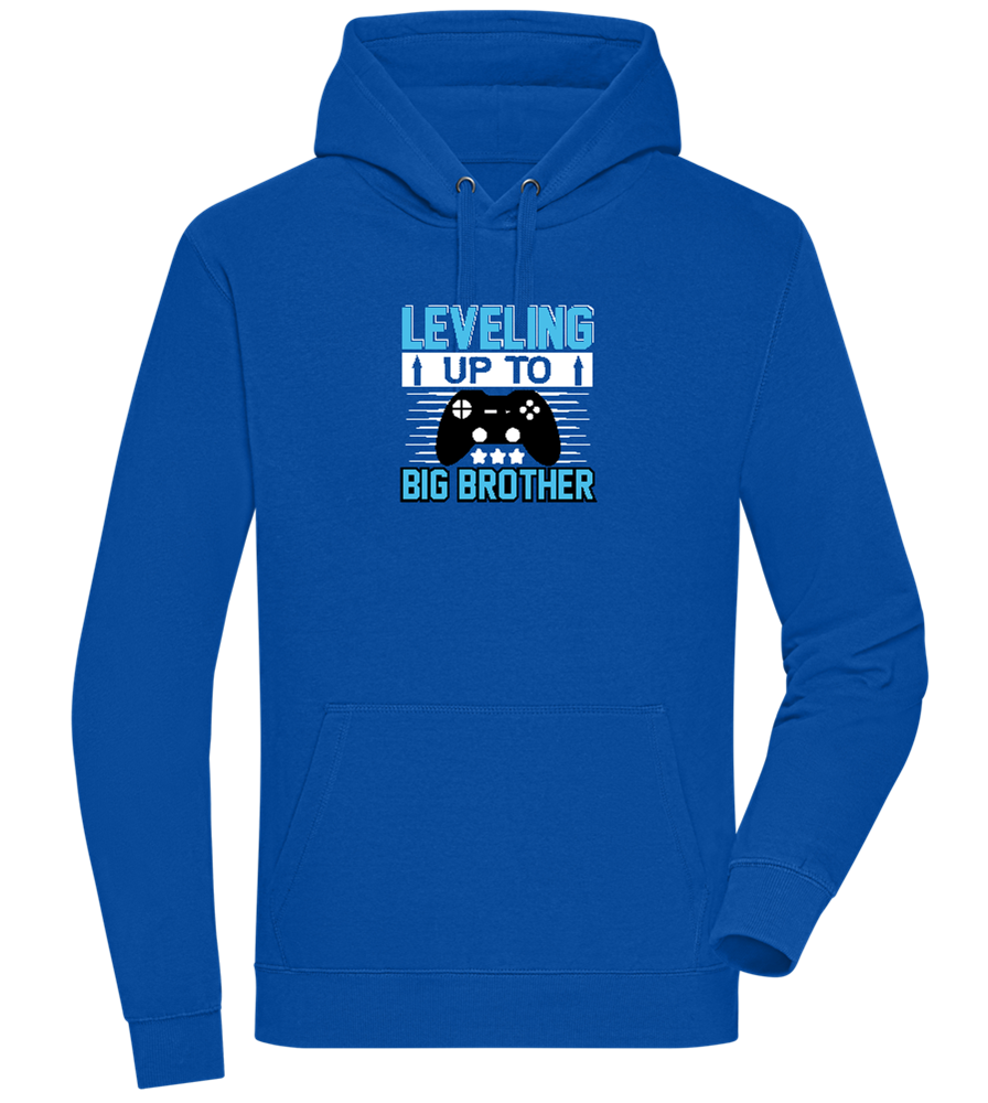 Leveling Up To Big Brother Design - Premium unisex hoodie_ROYAL_front