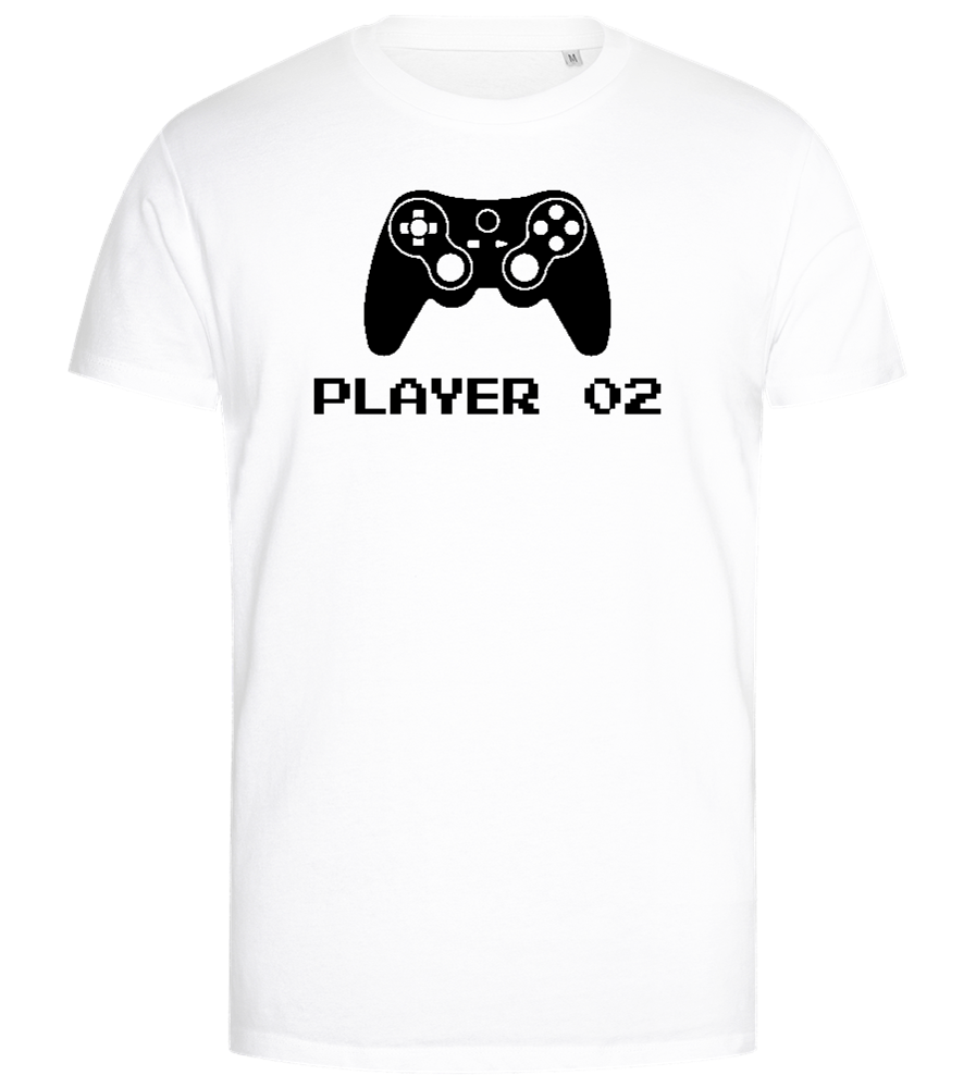 Player 2 Game Design - Premium men's close fitting t-shirt_WHITE_front