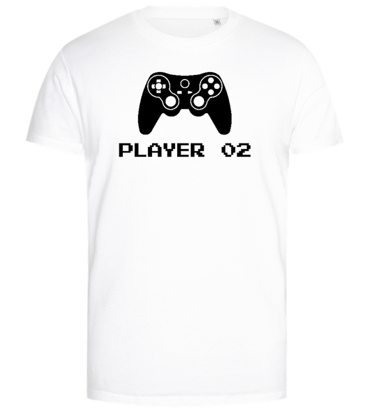 Player 2 Game Design - Premium men's close fitting t-shirt_WHITE_front