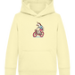 Unicorn On Bicycle Design - Comfort Kids Hoodie_AMARELO CLARO_front