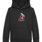 Unicorn On Bicycle Design - Comfort Kids Hoodie_BLACK_front