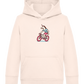 Unicorn On Bicycle Design - Comfort Kids Hoodie_LIGHT PEACH ROSE_front