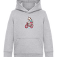 Unicorn On Bicycle Design - Comfort Kids Hoodie_ORION GREY II_front