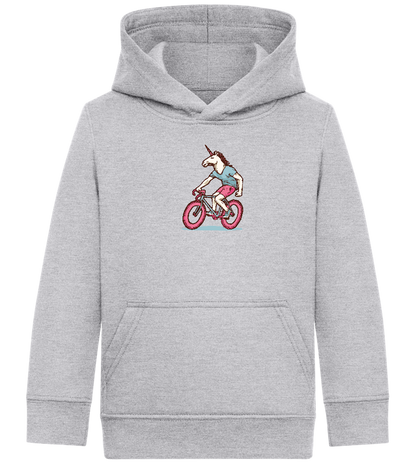 Unicorn On Bicycle Design - Comfort Kids Hoodie_ORION GREY II_front