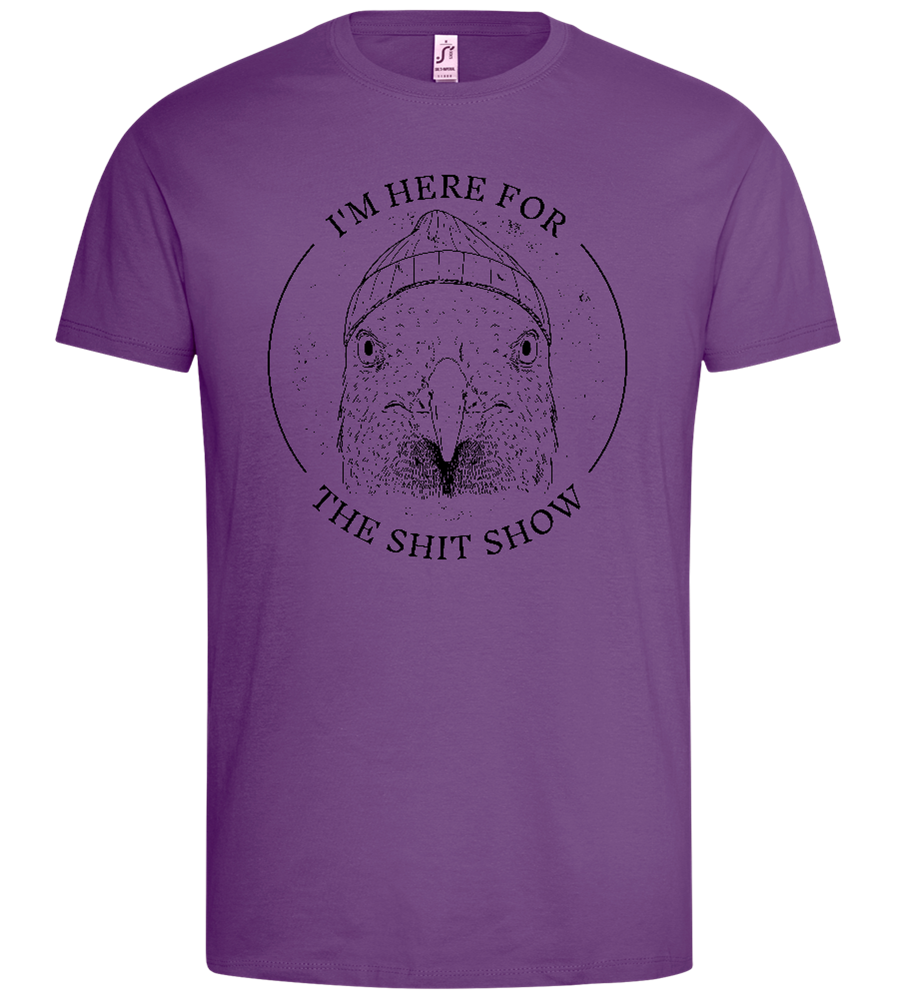 Seagull Seeking for Drama Design - Premium men's t-shirt_LIGHT PURPLE_front
