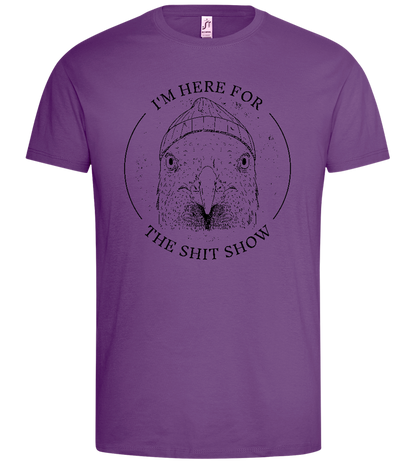 Seagull Seeking for Drama Design - Premium men's t-shirt_LIGHT PURPLE_front