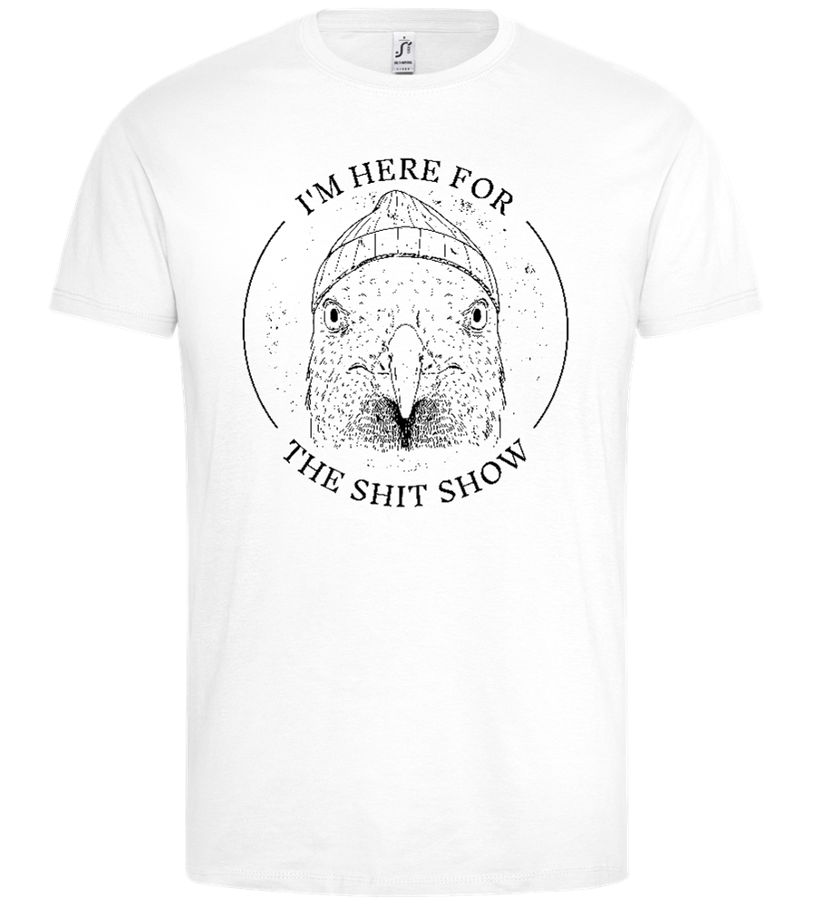 Seagull Seeking for Drama Design - Premium men's t-shirt_WHITE_front