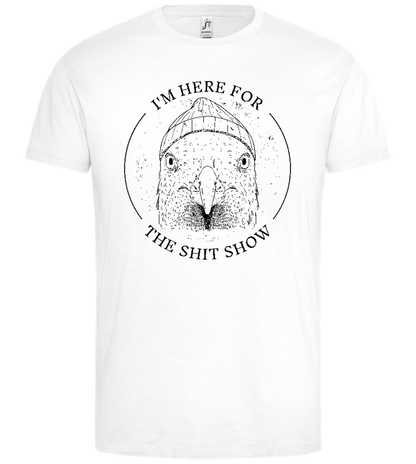 Seagull Seeking for Drama Design - Premium men's t-shirt_WHITE_front