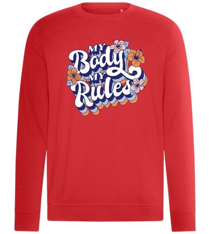 My Body My Rules Design - Comfort unisex sweater_RED_front