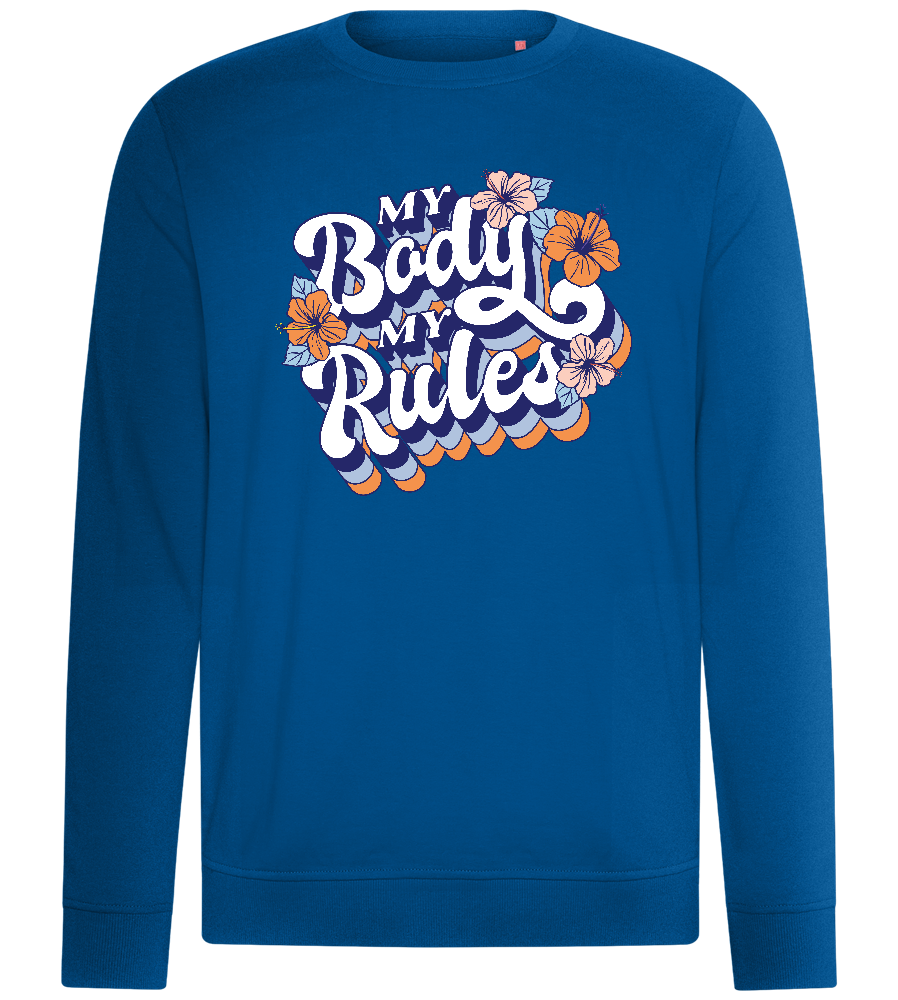 My Body My Rules Design - Comfort unisex sweater_ROYAL_front