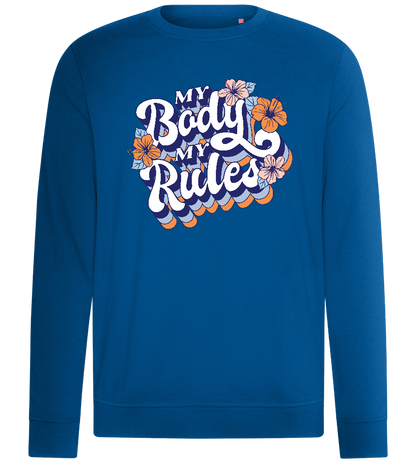 My Body My Rules Design - Comfort unisex sweater_ROYAL_front