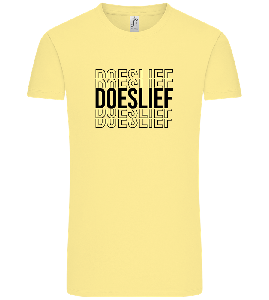 Doeslief Tekst Design - Comfort Unisex T-Shirt_AMARELO CLARO_front