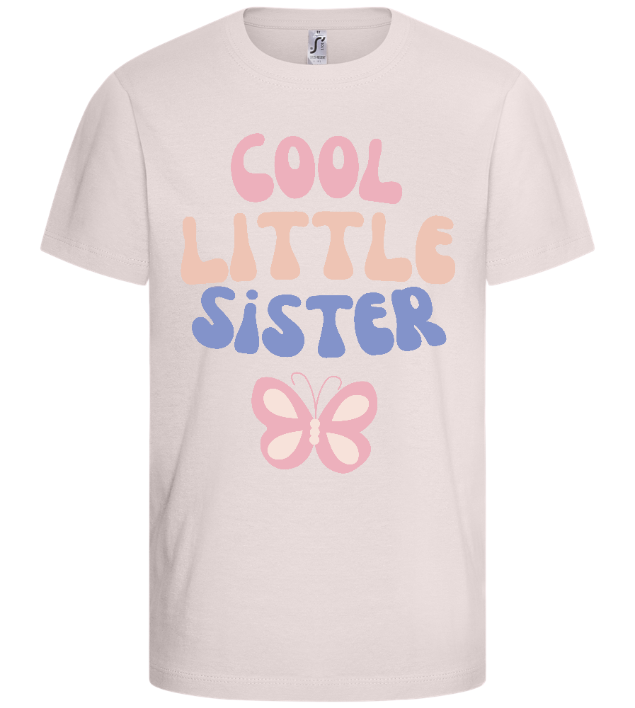 Cool Little Sister Pastel Butterfly Design - Basic kids t-shirt_LIGHT PINK_front