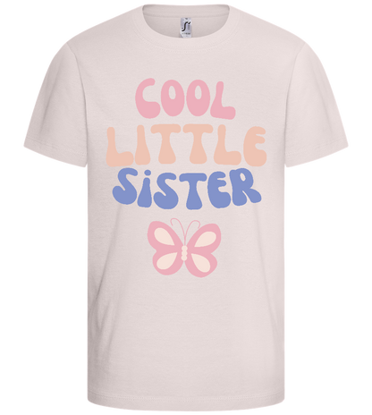 Cool Little Sister Pastel Butterfly Design - Basic kids t-shirt_LIGHT PINK_front