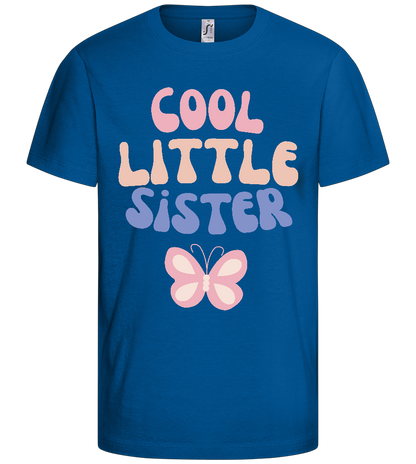 Cool Little Sister Pastel Butterfly Design - Basic kids t-shirt_ROYAL_front