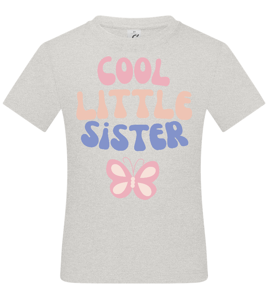 Cool Little Sister Pastel Butterfly Design - Basic kids t-shirt_VIBRANT WHITE_front