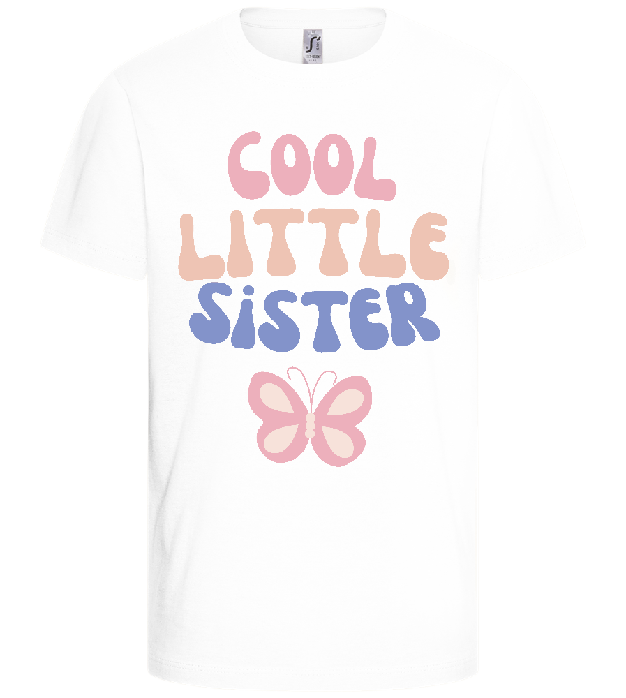 Cool Little Sister Pastel Butterfly Design - Basic kids t-shirt_WHITE_front