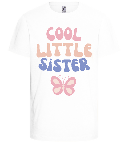 Cool Little Sister Pastel Butterfly Design - Basic kids t-shirt_WHITE_front