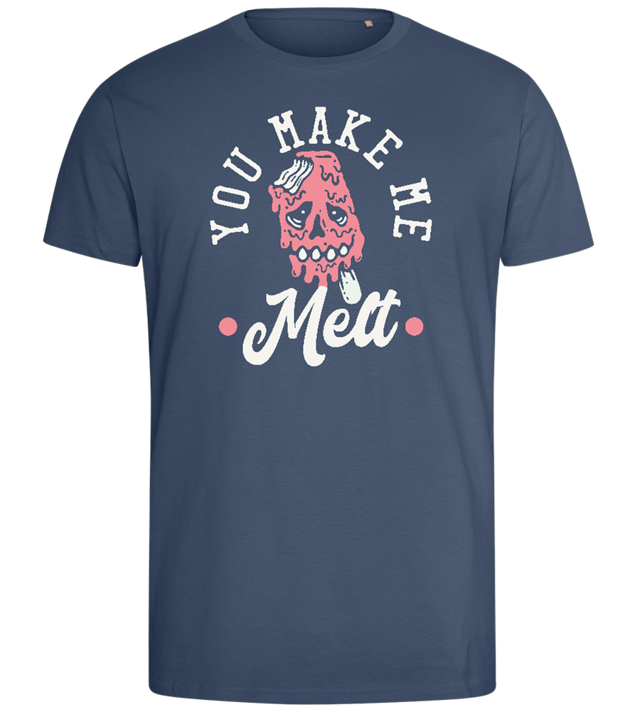 You Make Me Melt Ice Cream Design - Comfort men's fitted t-shirt_DENIM_front