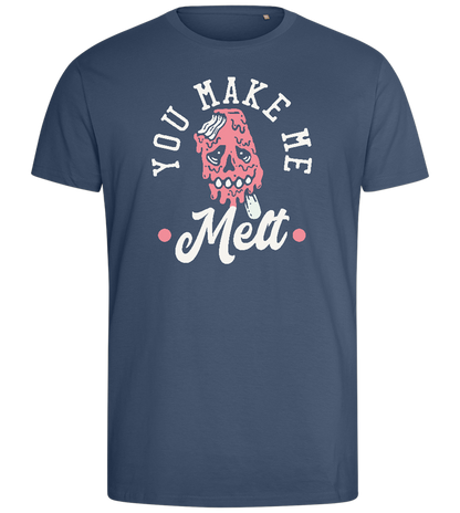 You Make Me Melt Ice Cream Design - Comfort men's fitted t-shirt_DENIM_front