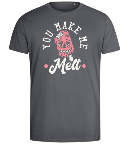 You Make Me Melt Ice Cream Design - Comfort men's fitted t-shirt_MOUSE GREY_front