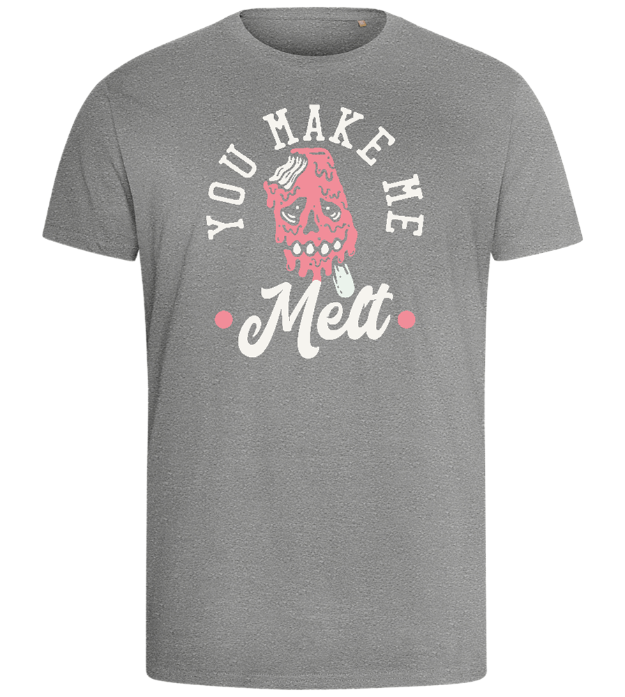 You Make Me Melt Ice Cream Design - Comfort men's fitted t-shirt_ORION GREY_front