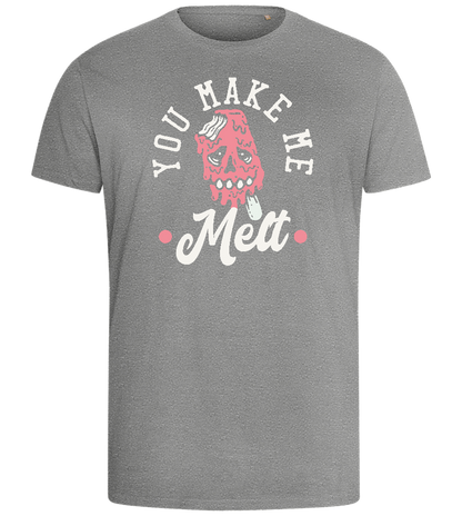 You Make Me Melt Ice Cream Design - Comfort men's fitted t-shirt_ORION GREY_front