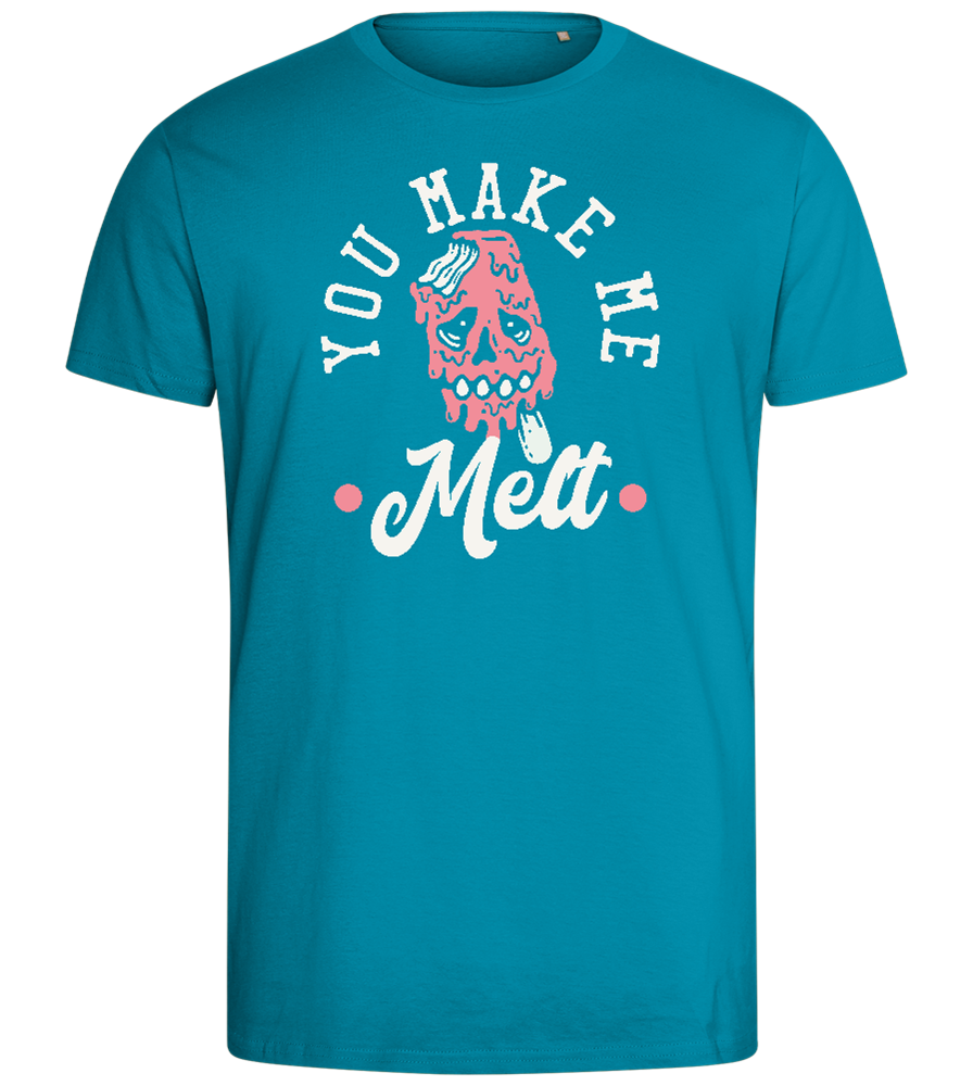 You Make Me Melt Ice Cream Design - Comfort men's fitted t-shirt_TURQUOISE_front