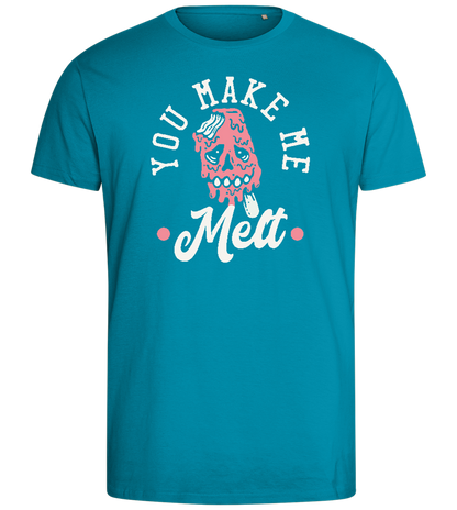 You Make Me Melt Ice Cream Design - Comfort men's fitted t-shirt_TURQUOISE_front