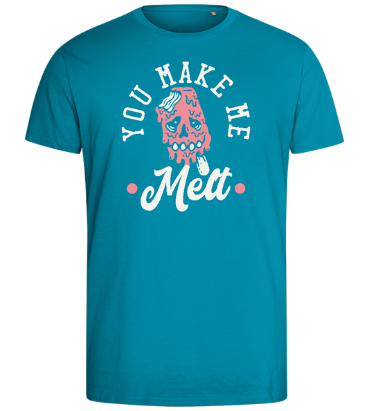 You Make Me Melt Ice Cream Design - Comfort men's fitted t-shirt_TURQUOISE_front