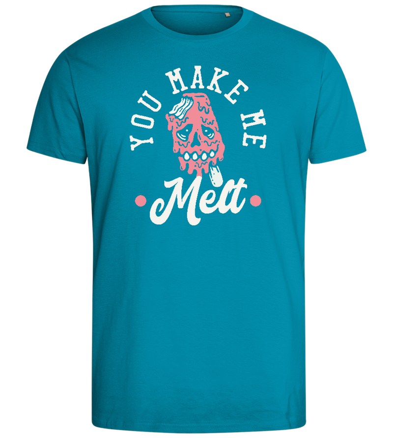 You Make Me Melt Ice Cream Design - Comfort men's fitted t-shirt_TURQUOISE_front