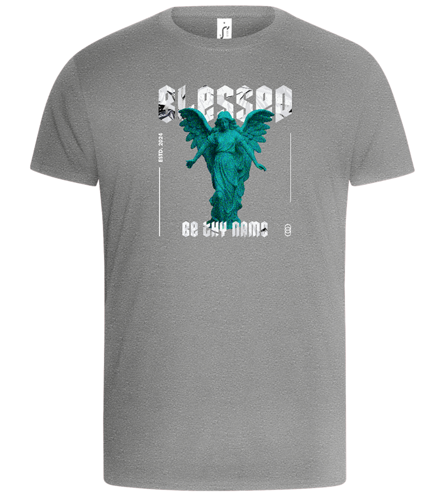 Blessed By An Angel Design - Basic Unisex T-Shirt_ORION GREY_front