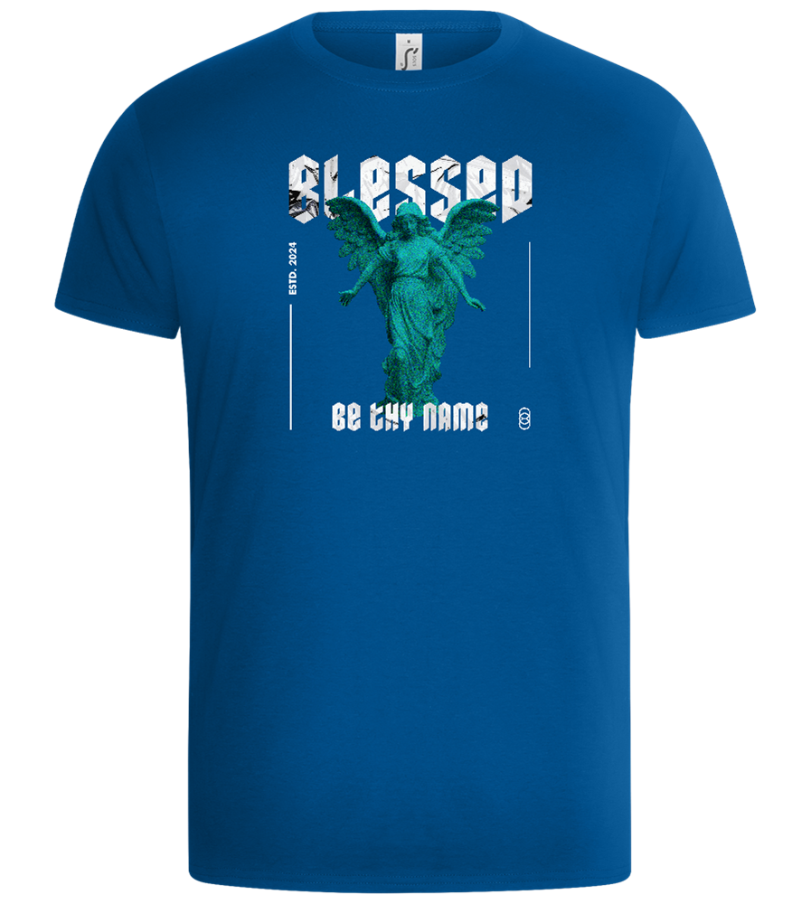 Blessed By An Angel Design - Basic Unisex T-Shirt_ROYAL_front