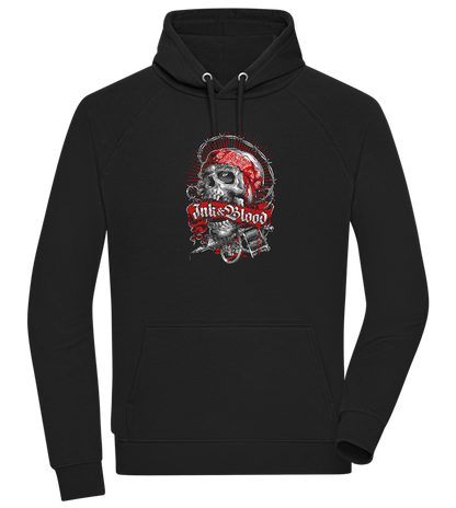 Ink And Blood Skull Design - Comfort unisex hoodie_BLACK_front