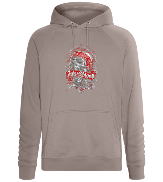 Ink And Blood Skull Design - Comfort unisex hoodie_CHARCOAL CHIN_front