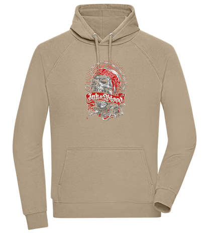 Ink And Blood Skull Design - Comfort unisex hoodie_KHAKI_front