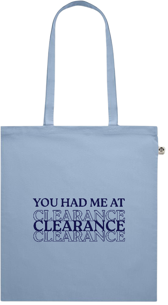 Clearance Design - Premium colored organic cotton shopping bag_BABY BLUE_front