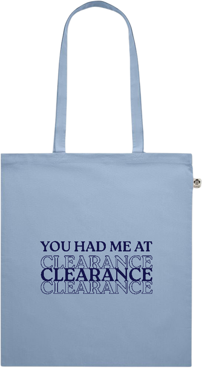 Clearance Design - Premium colored organic cotton shopping bag_BABY BLUE_front