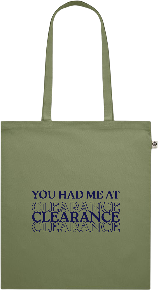 Clearance Design - Premium colored organic cotton shopping bag_GREEN_front