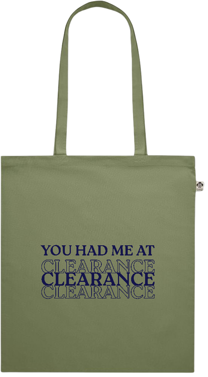 Clearance Design - Premium colored organic cotton shopping bag_GREEN_front