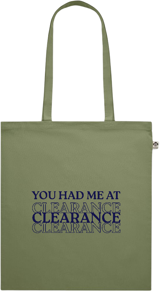 Clearance Design - Premium colored organic cotton shopping bag_GREEN_front