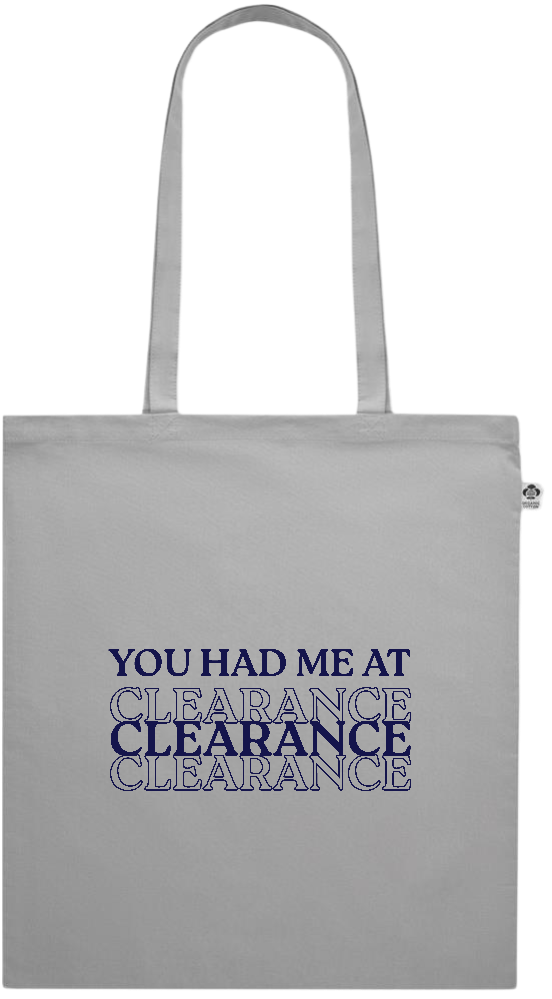 Clearance Design - Premium colored organic cotton shopping bag_GREY_front