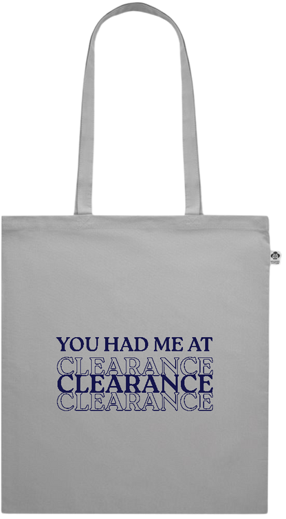 Clearance Design - Premium colored organic cotton shopping bag_GREY_front