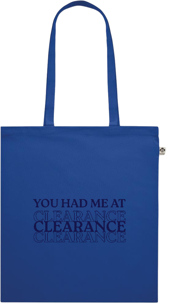 Clearance Design - Premium colored organic cotton shopping bag_ROYAL BLUE_front