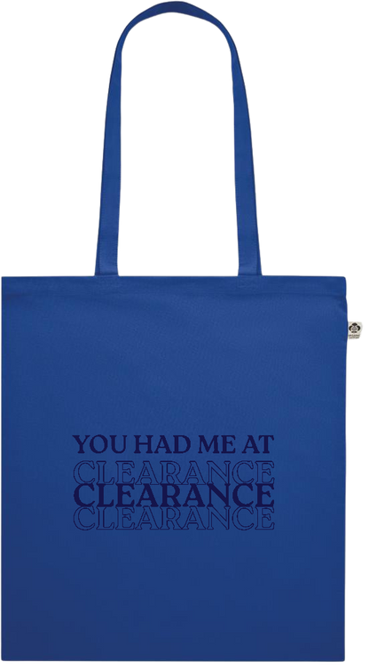 Clearance Design - Premium colored organic cotton shopping bag_ROYAL BLUE_front