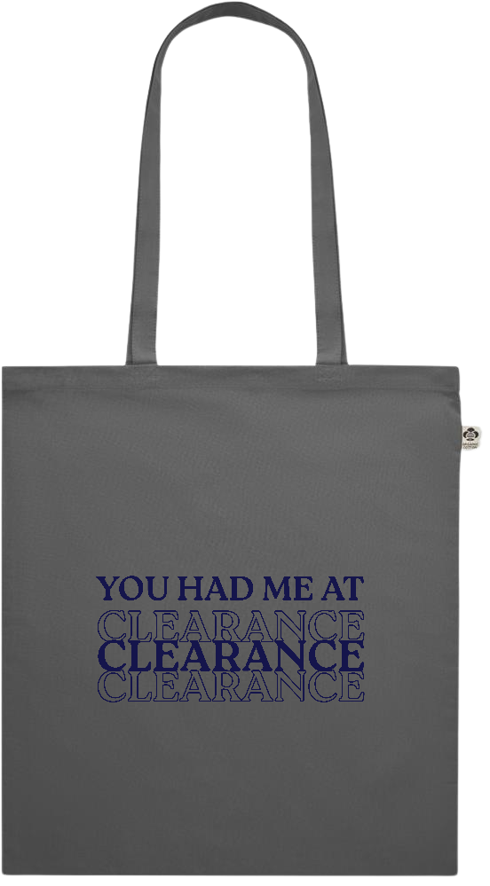 Clearance Design - Premium colored organic cotton shopping bag_STONE GREY_front