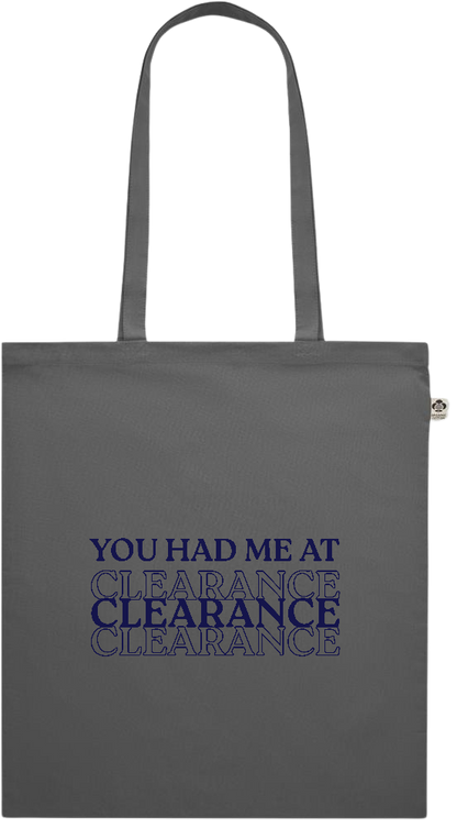 Clearance Design - Premium colored organic cotton shopping bag_STONE GREY_front